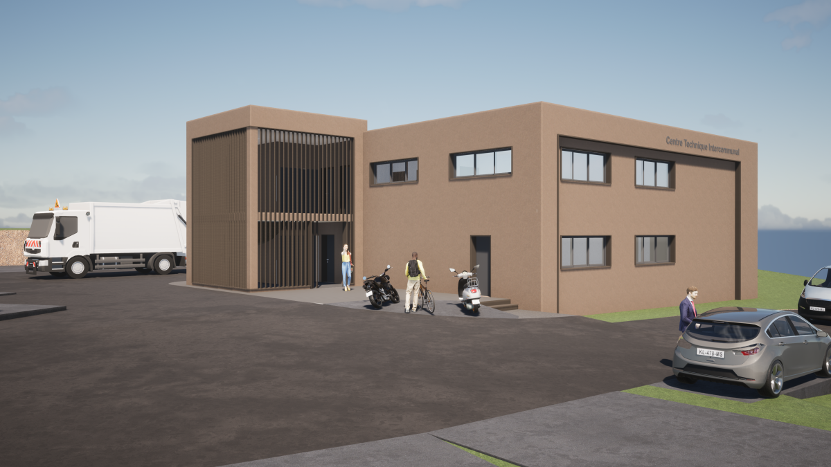 Image 3D du nouveau centre intercommunal de l'Ile-Rousse - Balagne
