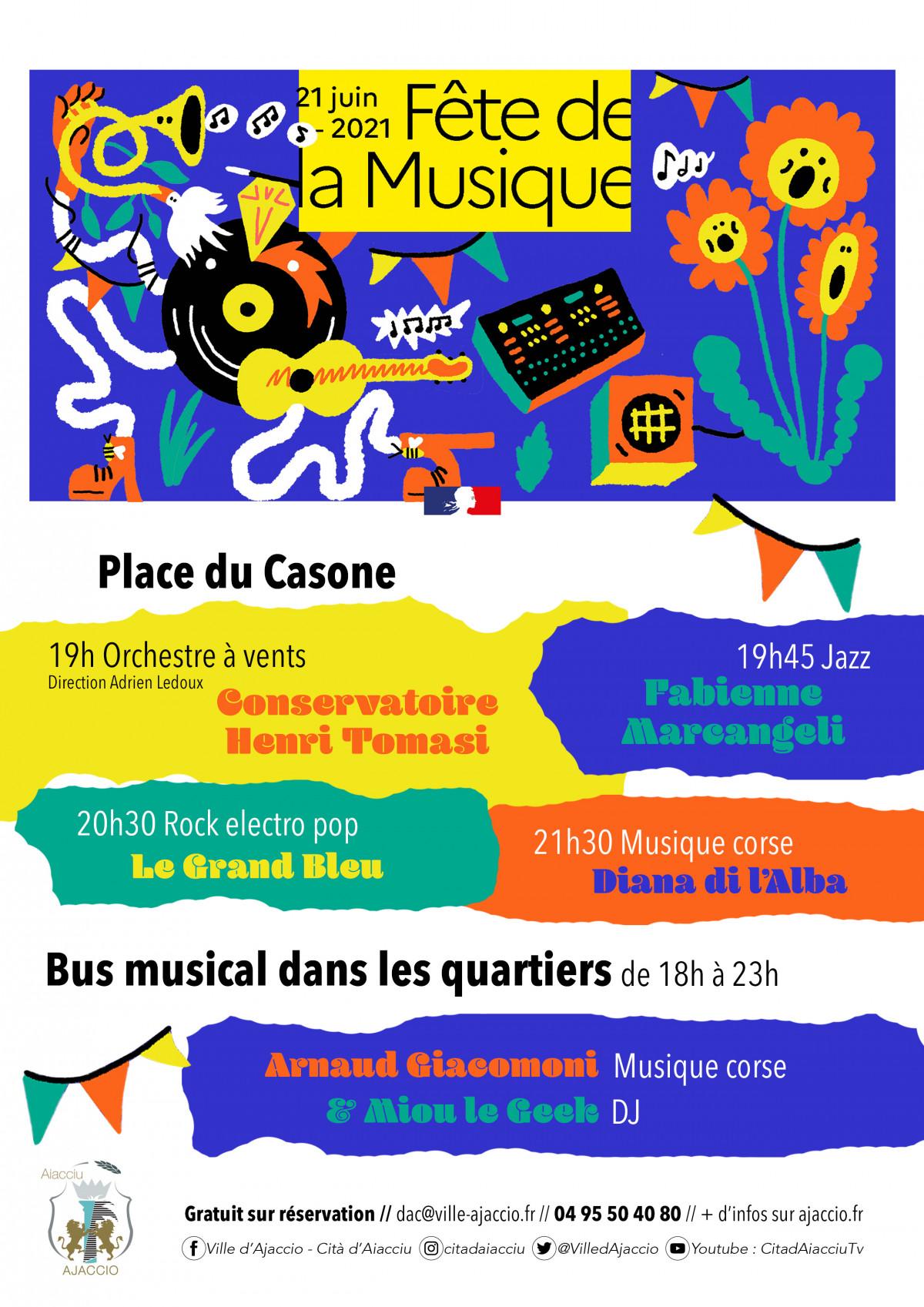 affiche fete musique ajaccio