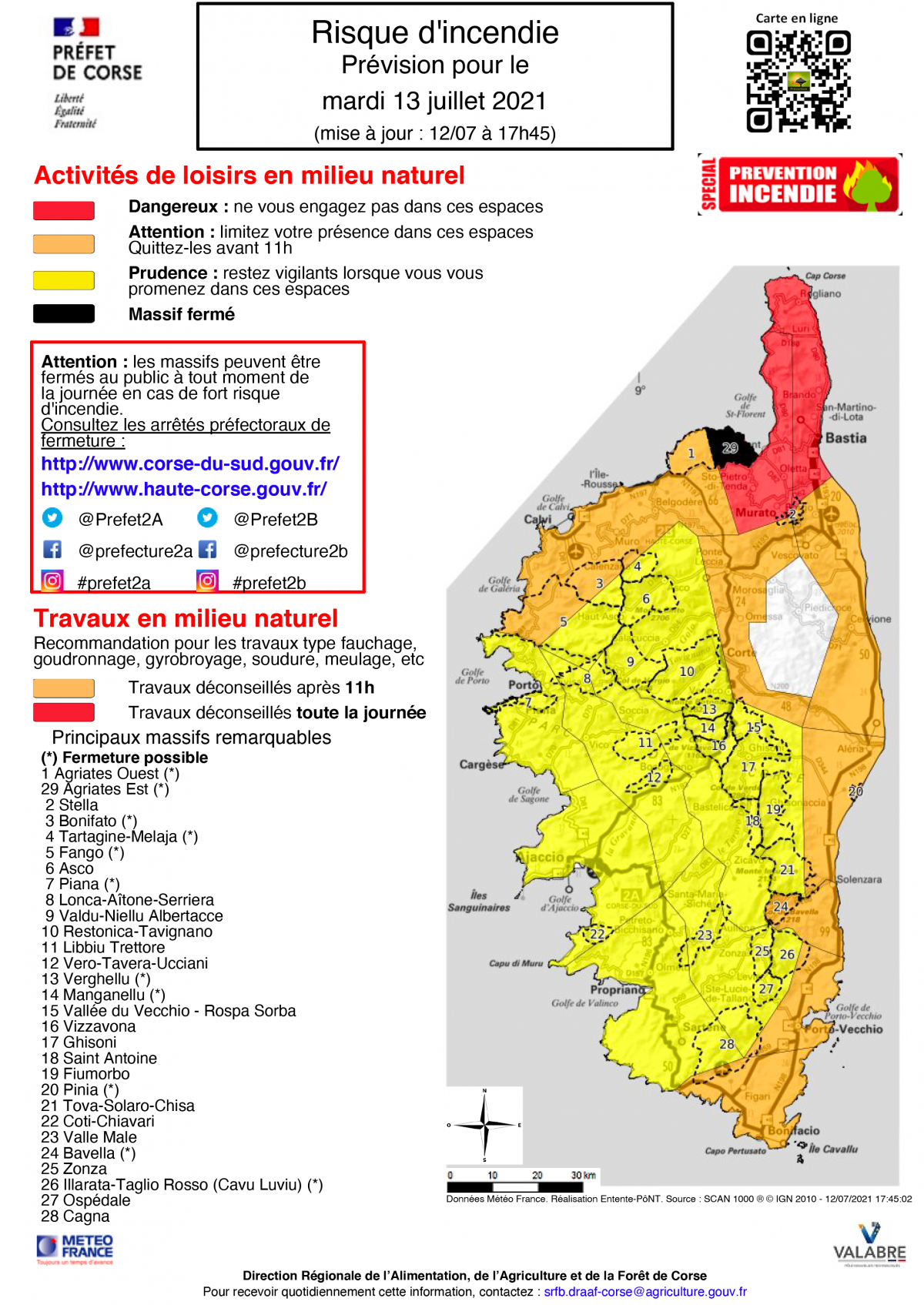 carte incendie