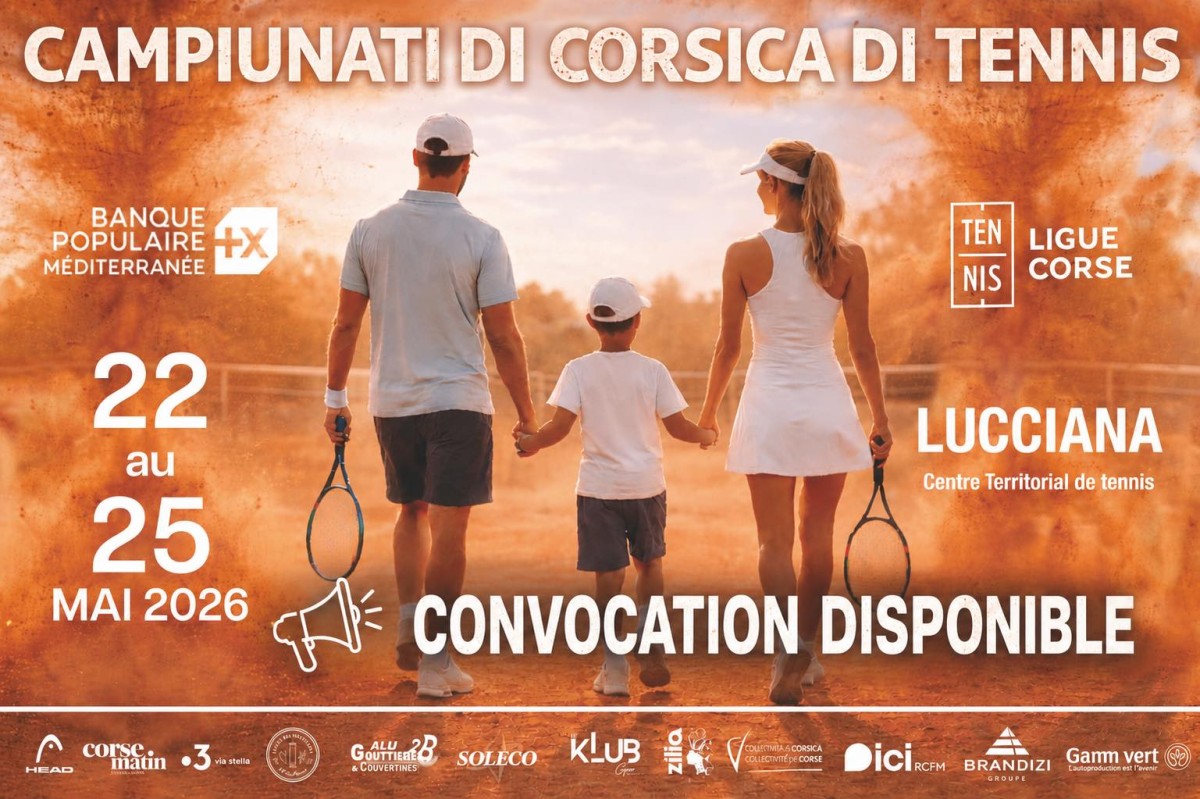 40es Championnats de Corse de Tennis : Les convocations sont en ligne