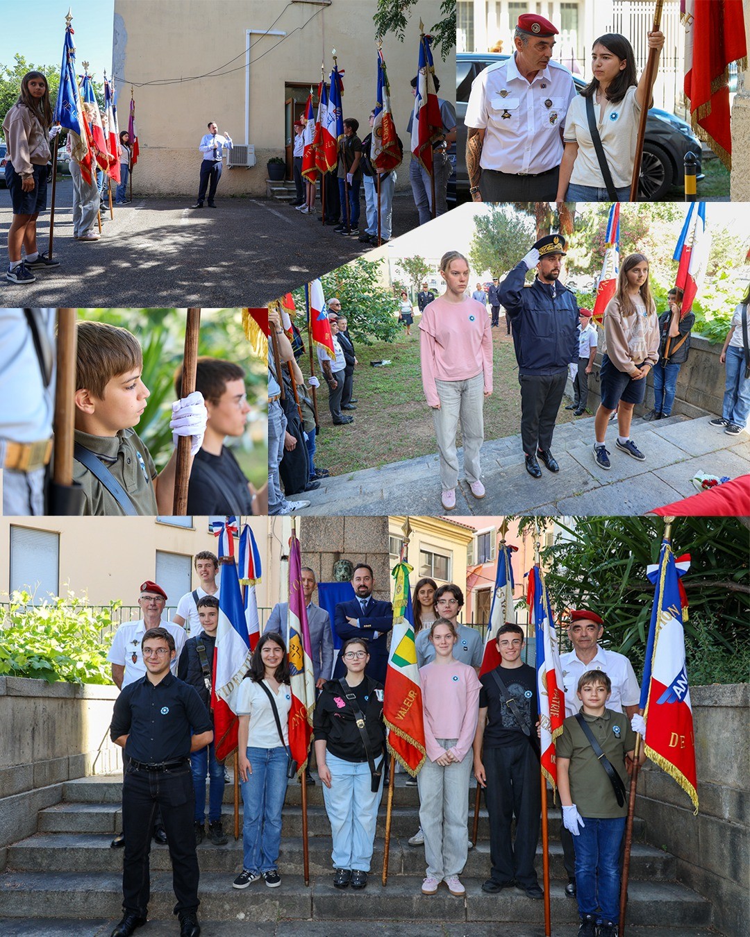 Aiacciu : La relève patriotique assurée avec la première Académie des jeunes porte-drapeaux