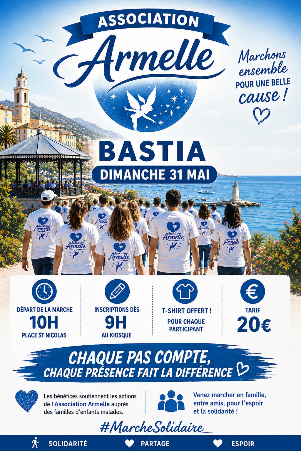 Bastia : une grande marche solidaire pour l'Association Armelle le 31 mai