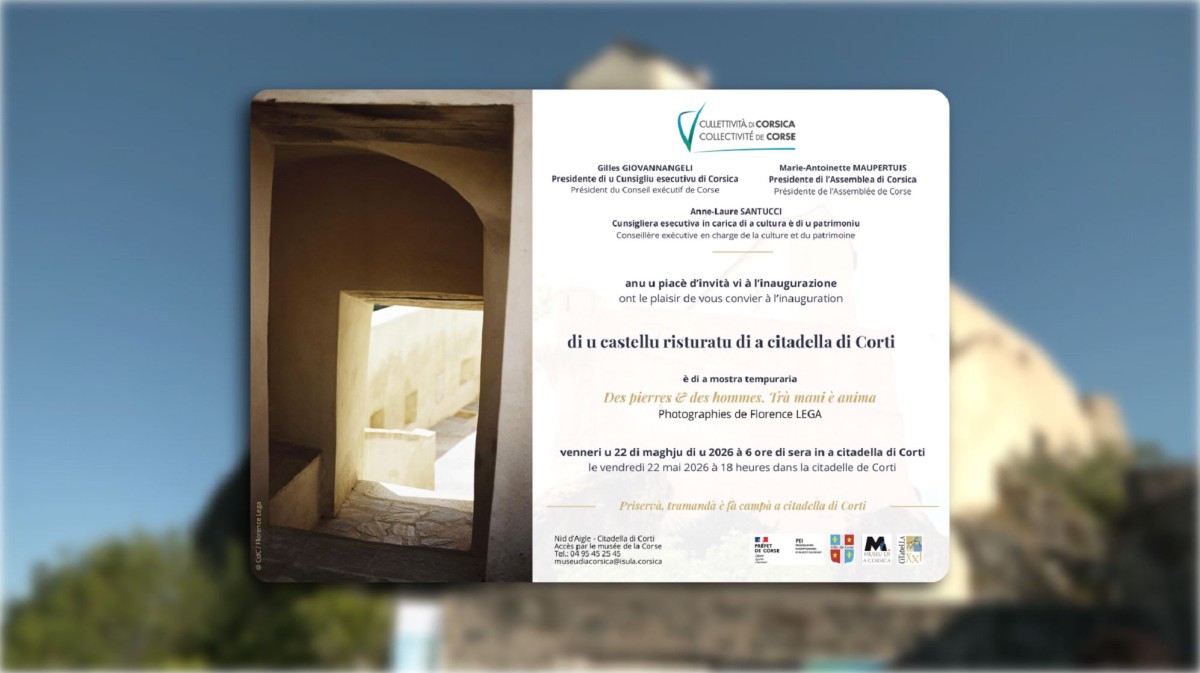 Affiche de la rénovation de la citadelle de Corte