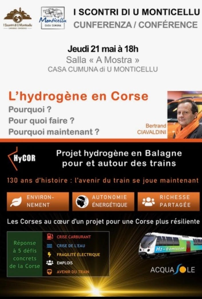 Transition énergétique et transports : l’avenir du train corse à l’heure de l’hydrogène en débat demain à Monticello