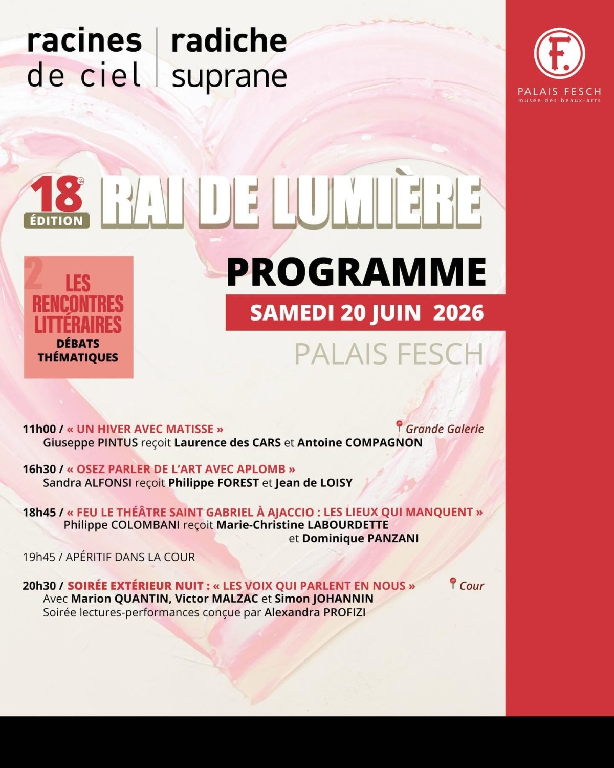 le festival Racines de ciel dévoile son programme au Palais Fesch