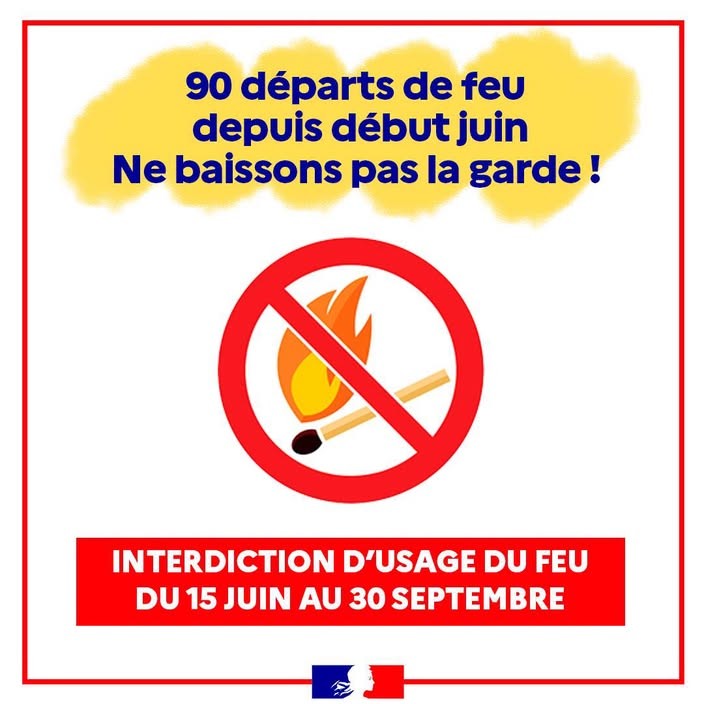 Risque d'incendie : L'emploi du feu strictement interdit en Corse-du-Sud jusqu'au 30 septembre