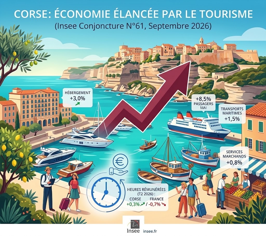Corse : Le tourisme printanier redynamise l'économie au 2e trimestre 2026