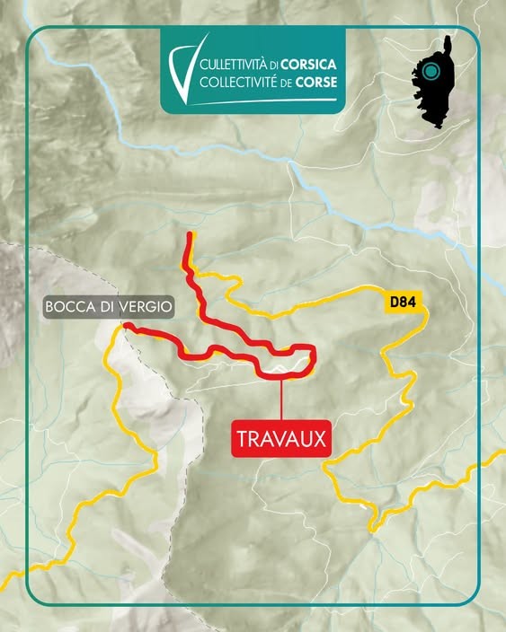 Circulation : la RD 84 fermée entre Bocca di Vergio et Albertacce en matinée jusqu'au 20 octobre
