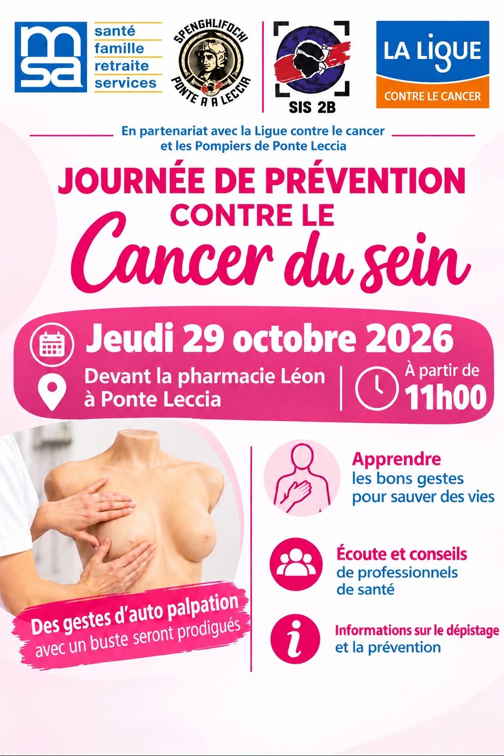 Santé : U Ponte à a Leccia se mobilise pour la prévention du cancer du sein