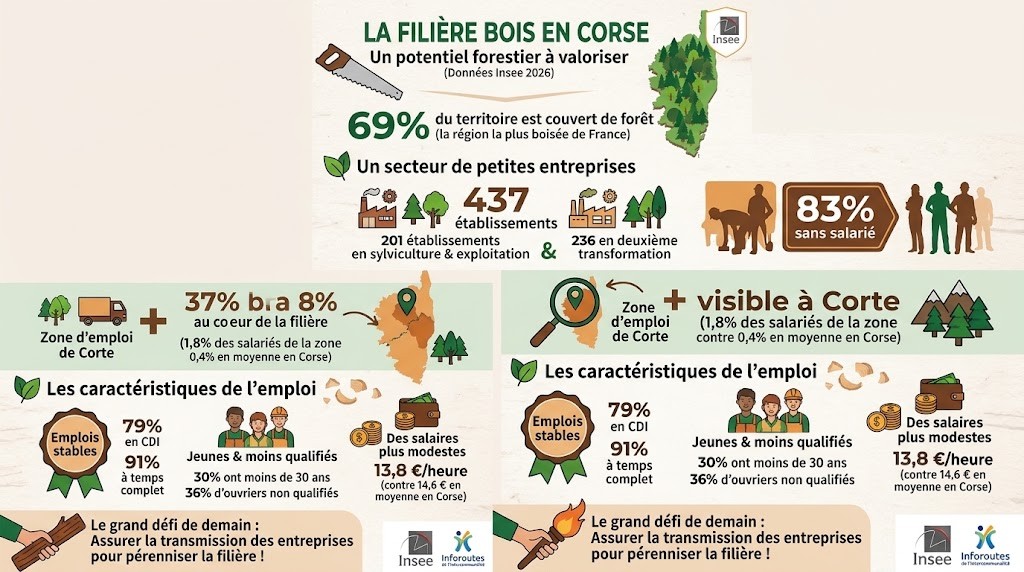 Économie : La filière bois en Corse, un potentiel forestier sous-exploité