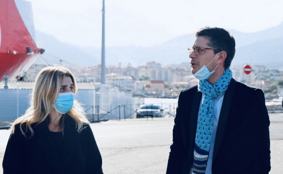 Angèle Bastiani et le sous prefet de Calvi