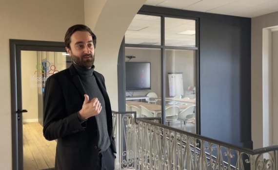 Marc-Antoine Campana dans les locaux de l'Open Spaziu