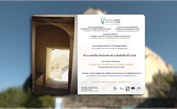 Affiche de la rénovation de la citadelle de Corte