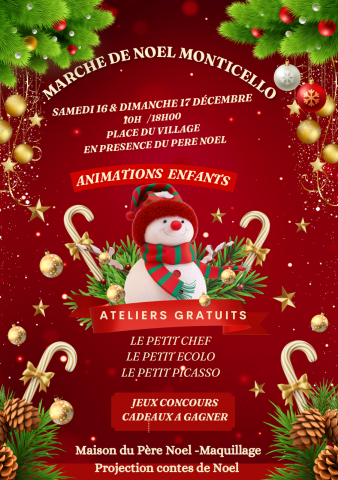 Programme du marché de Noël de Munticellu