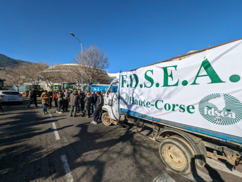 La FDSEA manifeste à Bastia